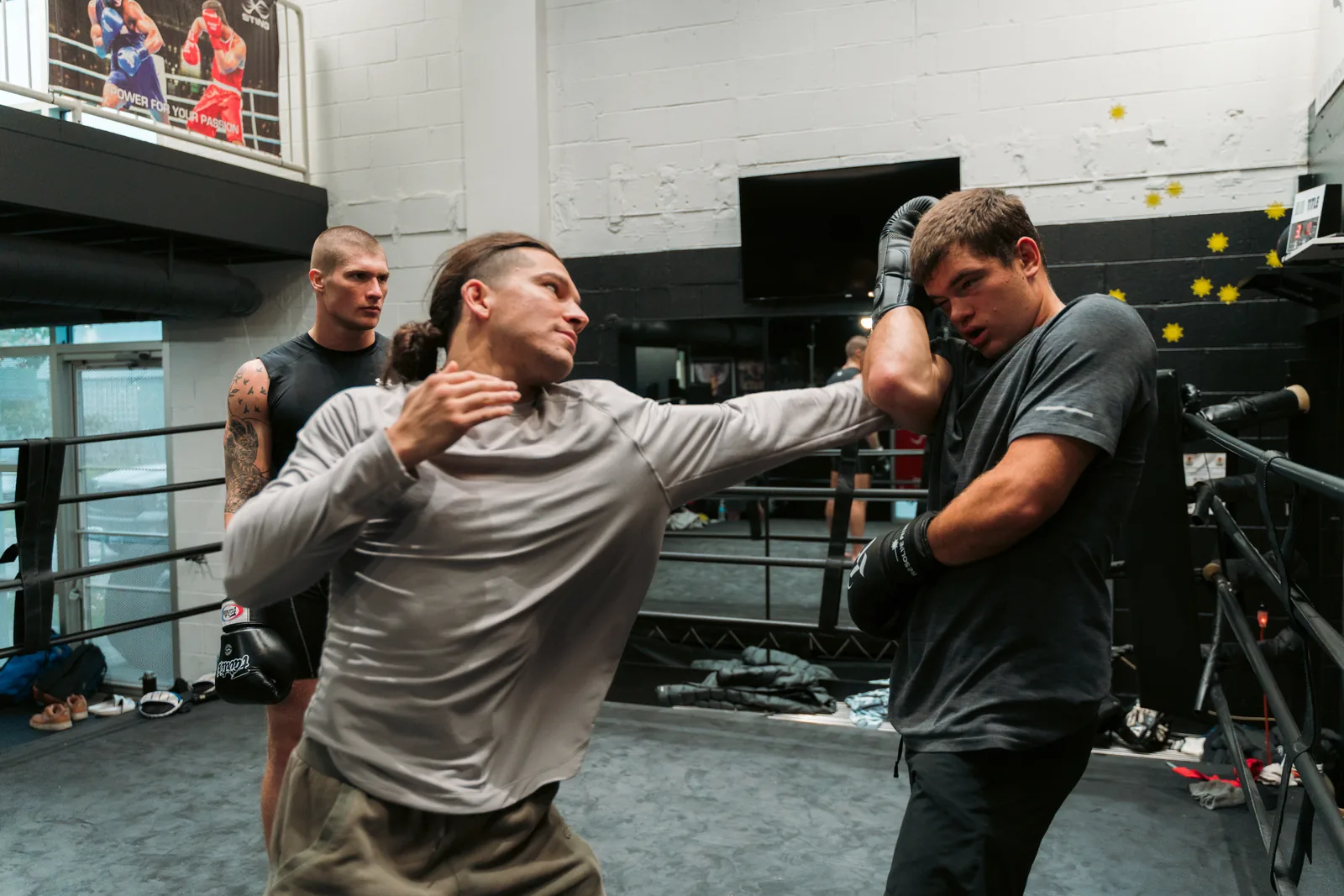 Max Metzgar leading technique work in the ring at Mad Max's Academy in Columbus, Ohio